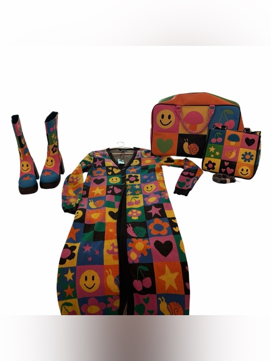 Dolls Kill Shoes - Dolls Kill Multicolor Patchwork happy in my mind full collection